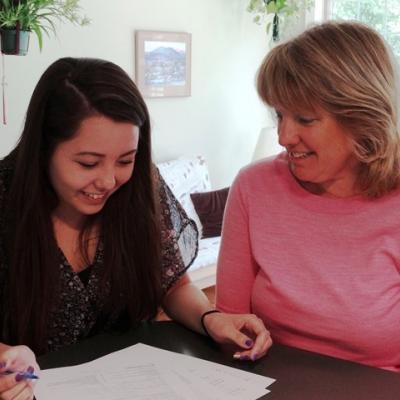 Photo of mentoring pair