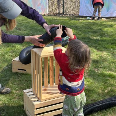 Child playing outside